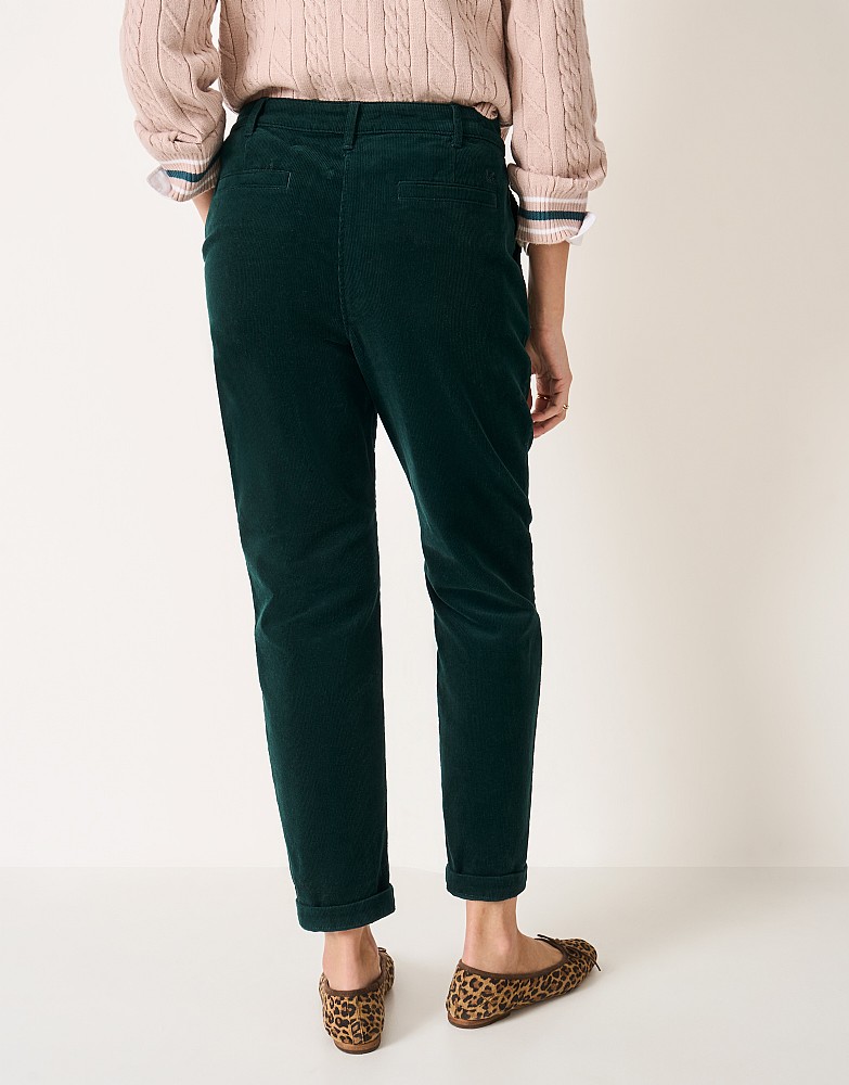 Women's Cord Trouser in Bottle Green from Crew Clothing Company