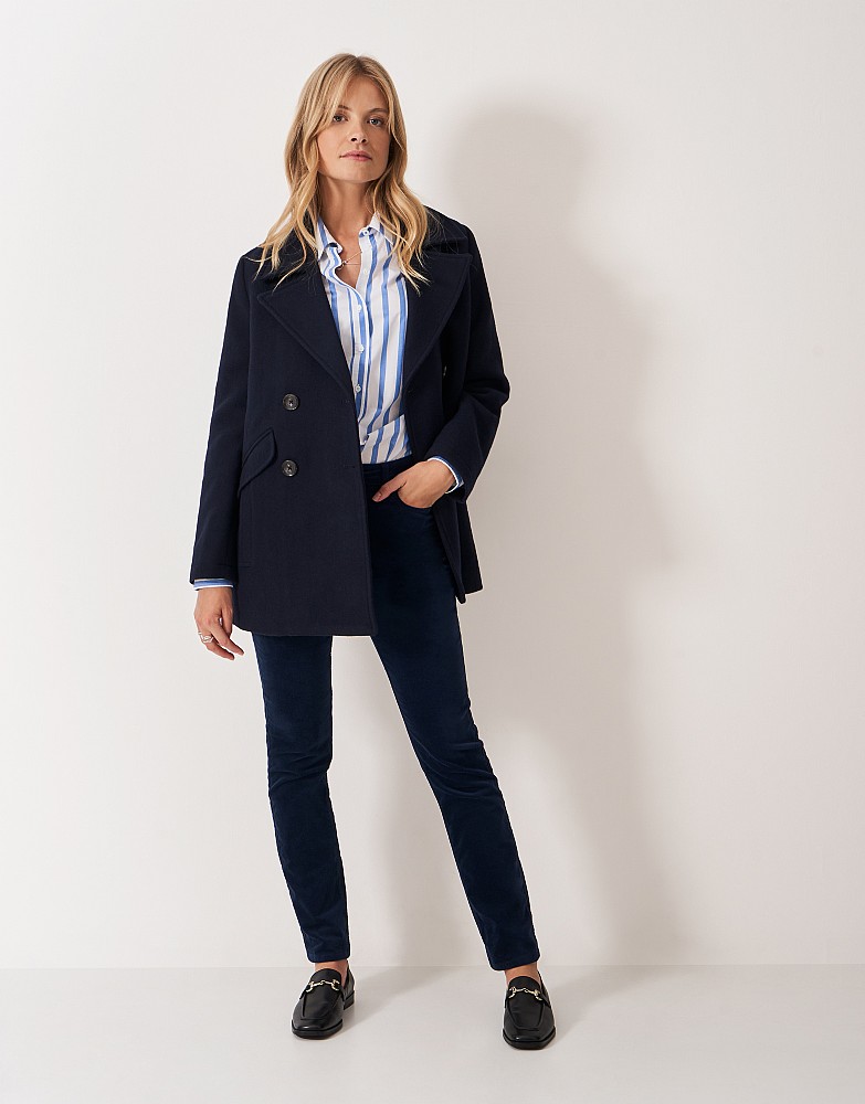Velvet Trousers in Navy