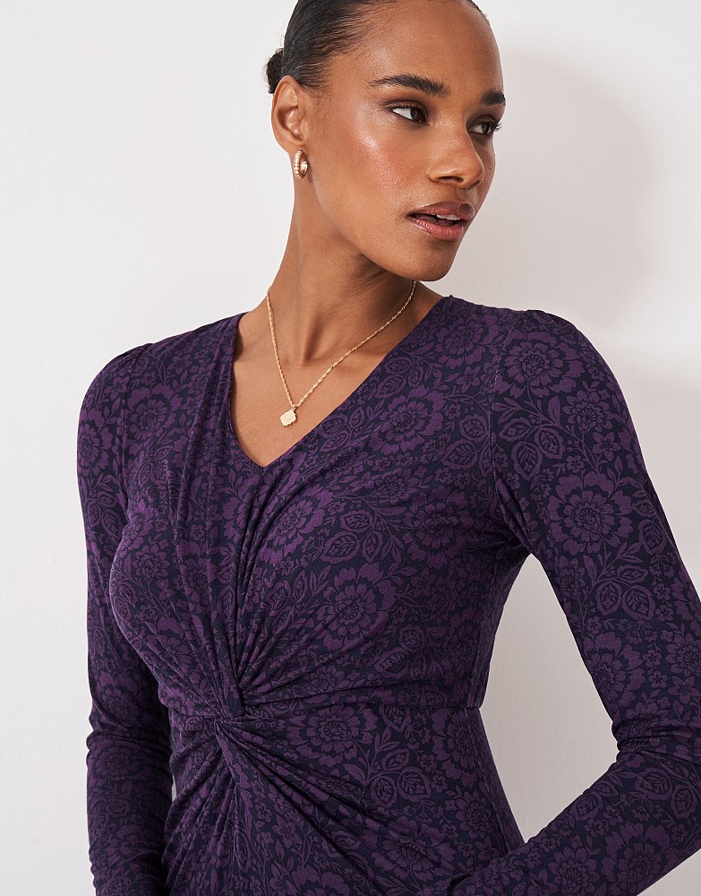 long sleeve purple t shirt dress ASOS DESIGN Curve oversized long sleeve t-shirt dress in purple ash