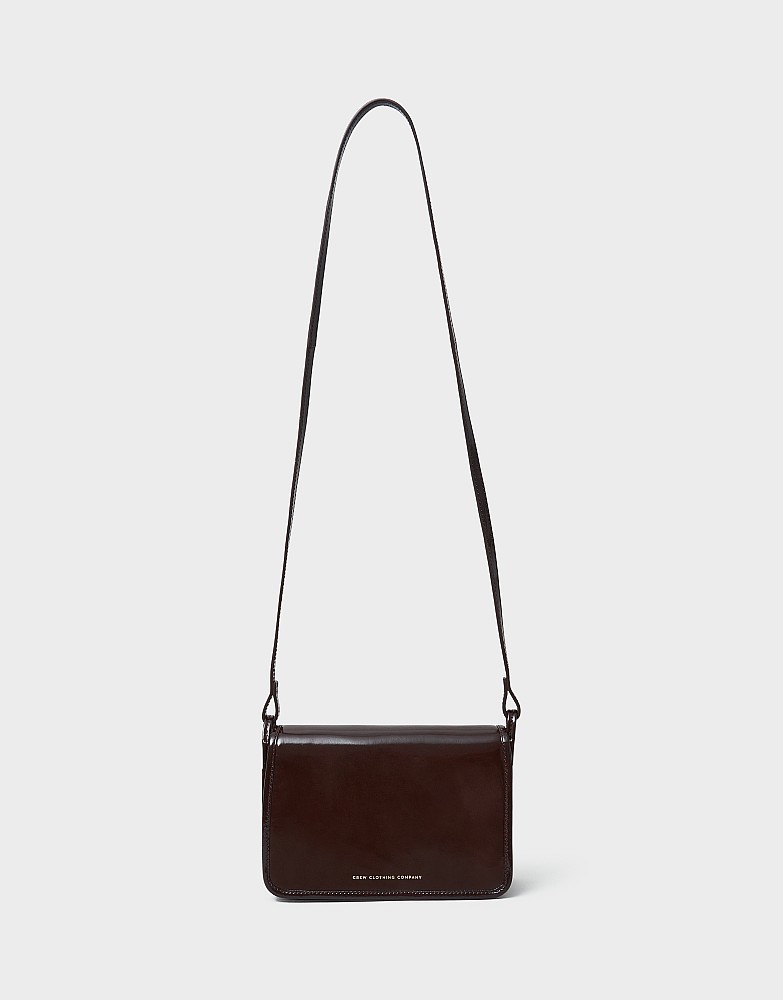 Classic Crossbody Bag in Chocolate Patent