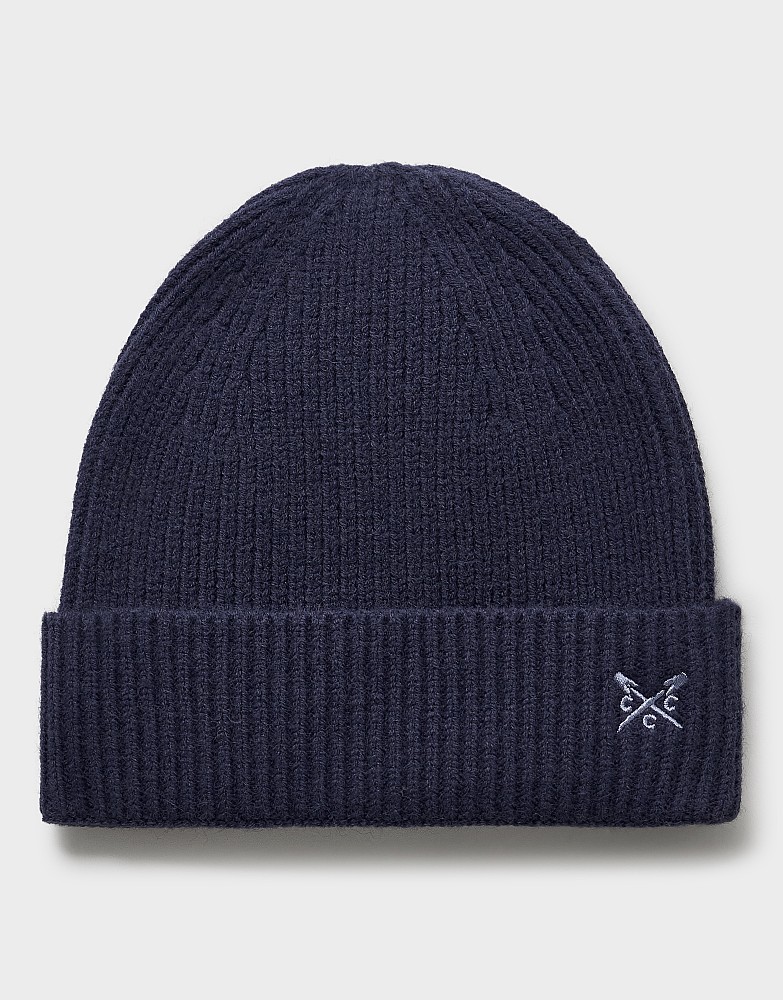 Knitted Beanie in Navy