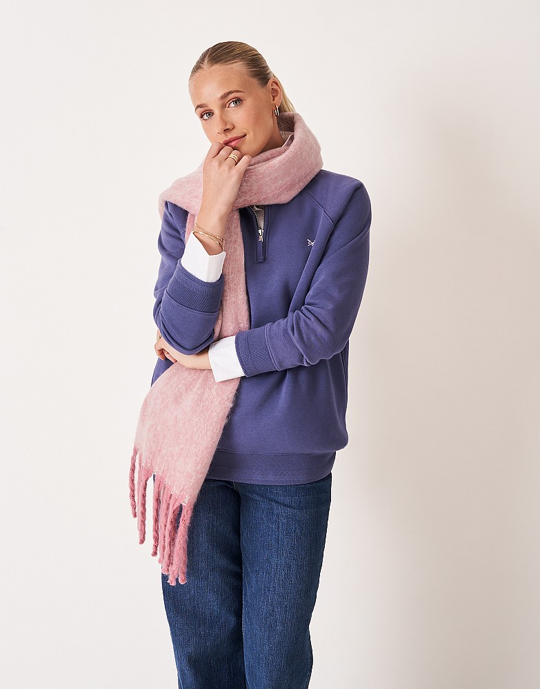 Two Tone Tassel Scarf in Pink