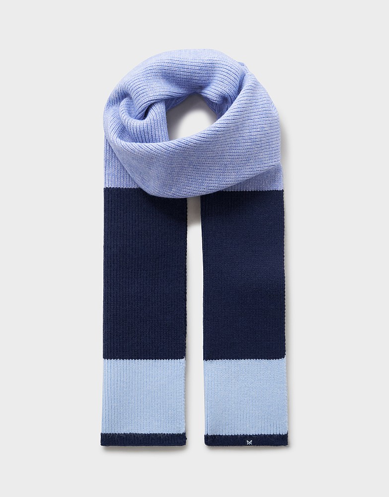 Colour Block Scarf in Blue