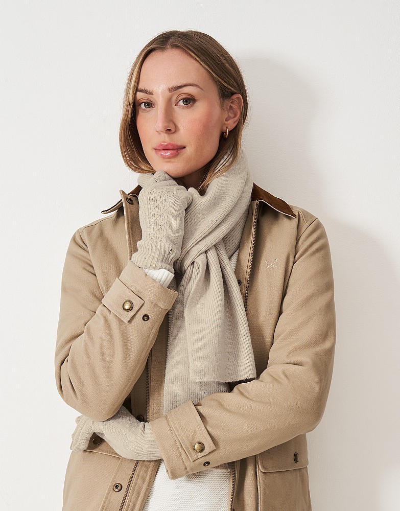 Glitterball Cable Gloves in Red