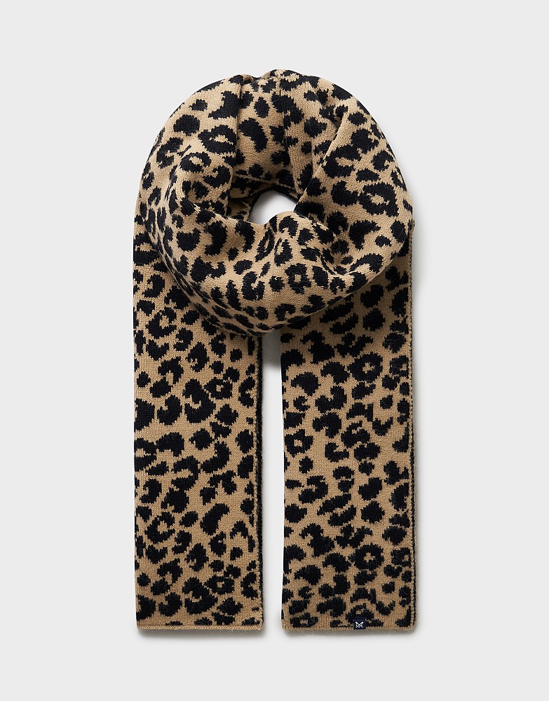 Leopard Scarf in Brown