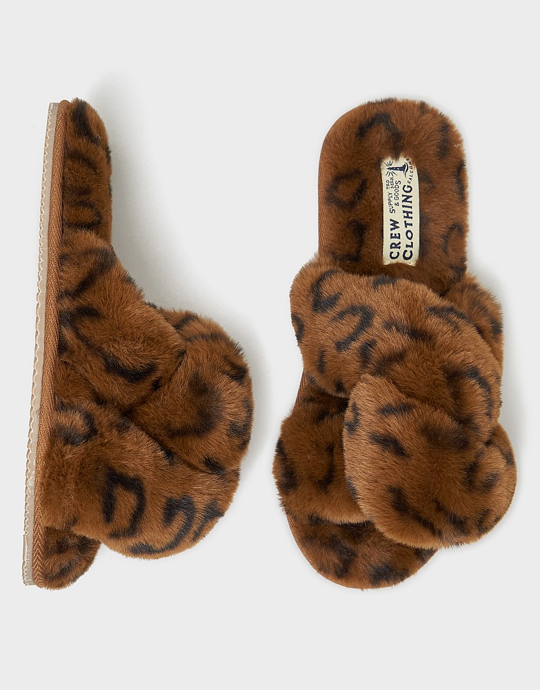 Twist Front Slipper in Leopard