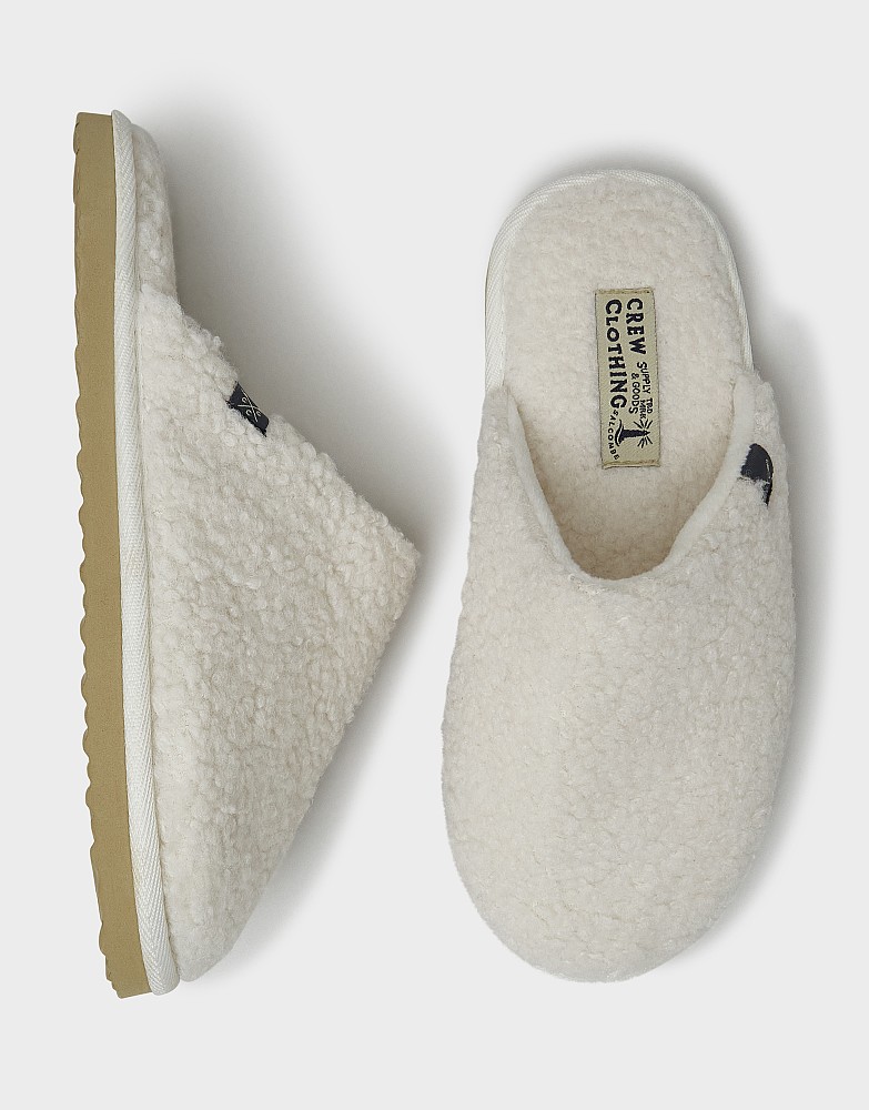 Borg Mule Slipper in Cream