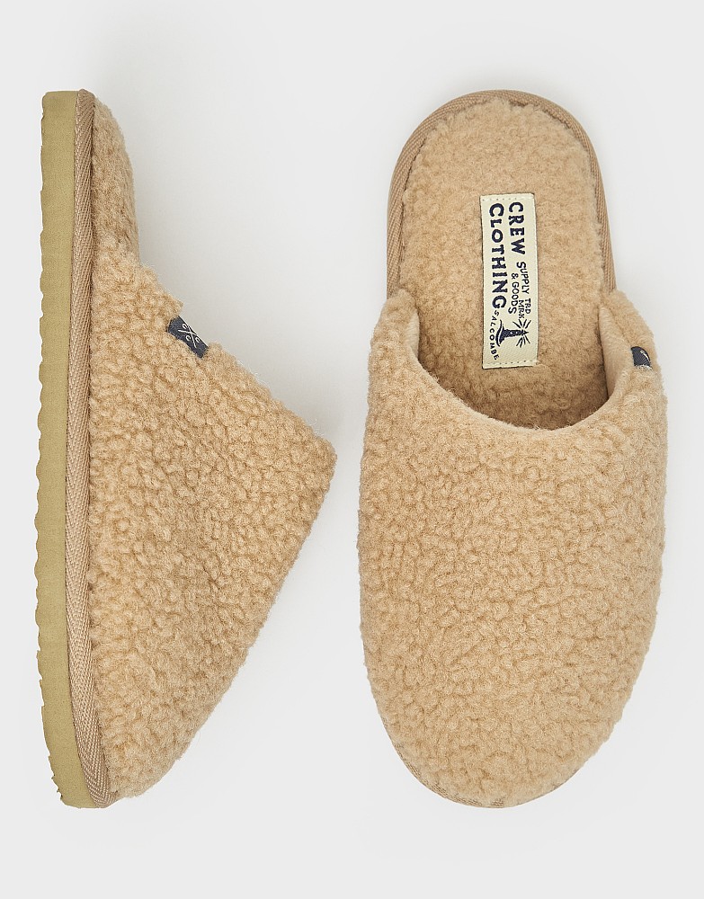 Borg Mule Slipper in Taupe