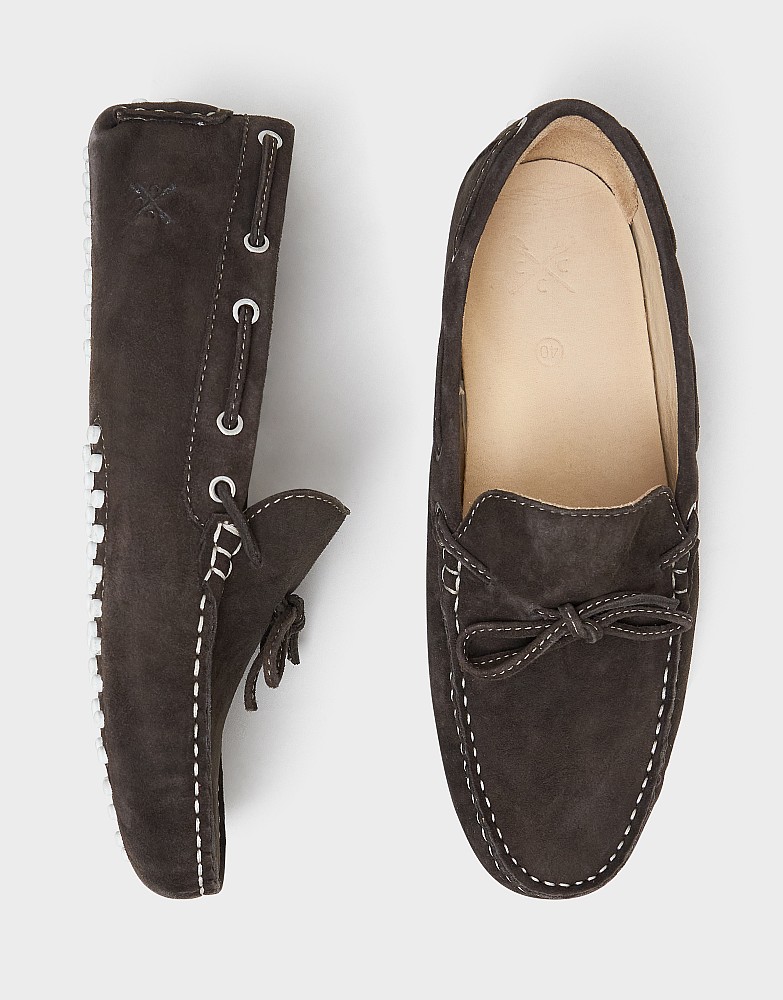 Suede Driver Shoes in Brown