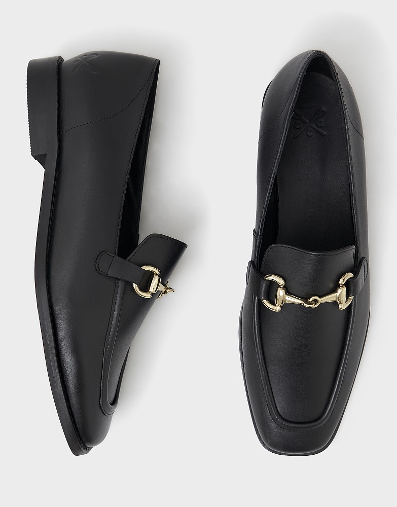 Square Toe Loafer in Black