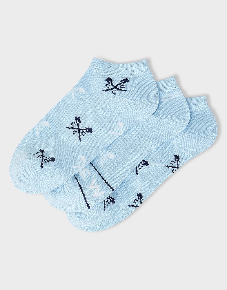 3 Pack Trainer Socks in Blue