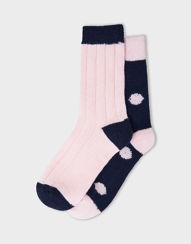 2-Pack Wool-Mix Boot Socks in Navy
