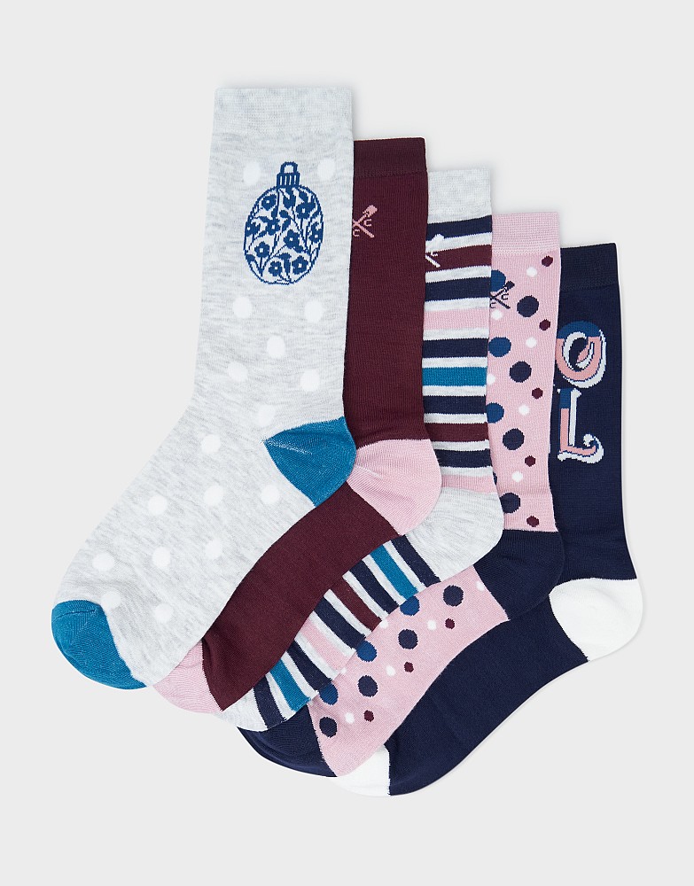 5-Pack Bamboo Socks in Multi-Colour
