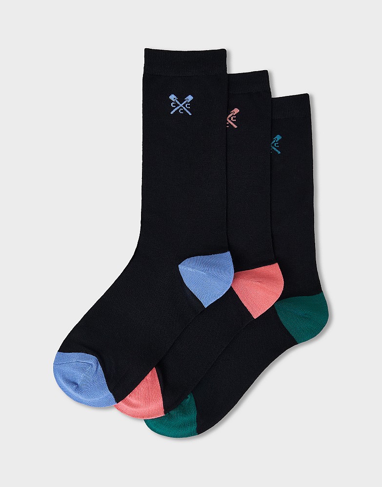 3-Pack Bamboo Socks in Black