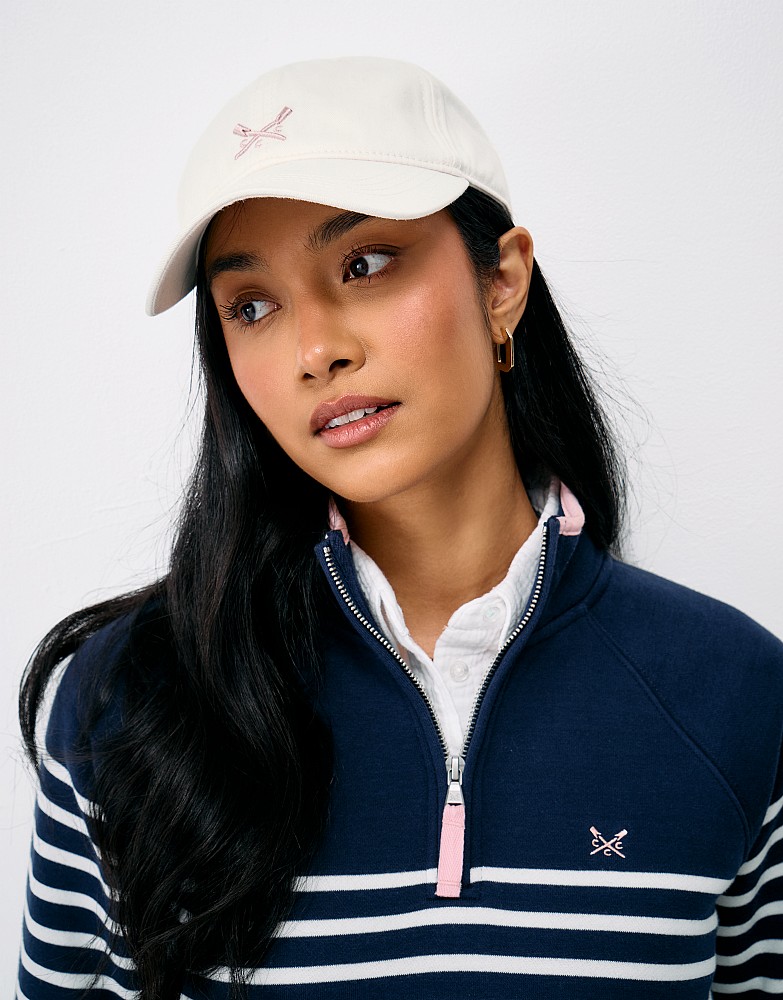 Crew Cotton Logo Cap in White