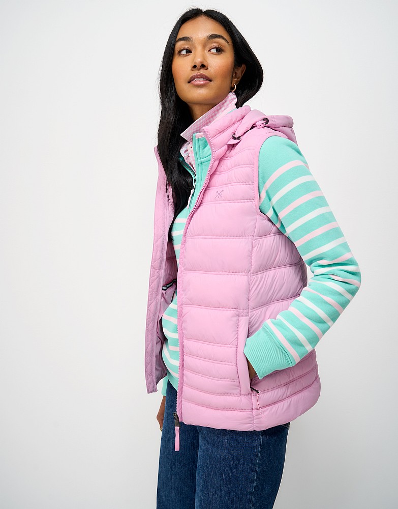 Lightweight Padded Gilet in Pink