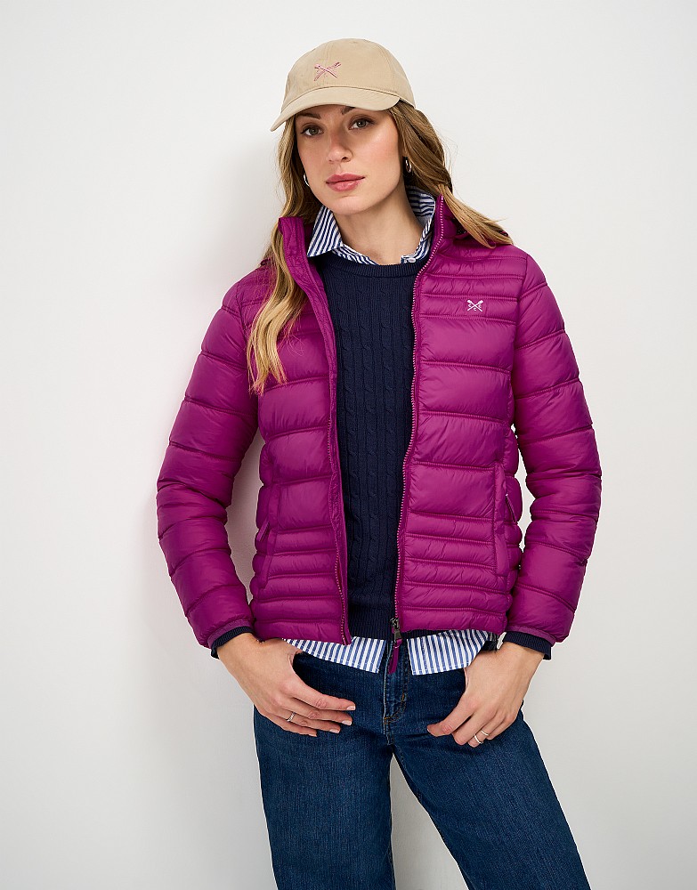 Lightweight Padded Coat in Fuchsia Pink