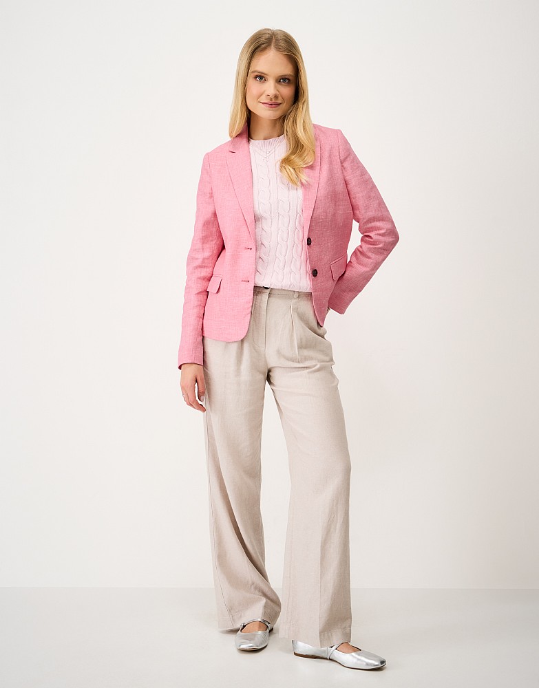 Linen & Cotton Blazer in Pink