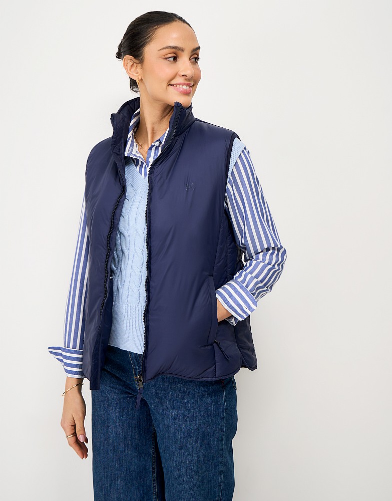 Feather-Weight Padded Gilet in Navy