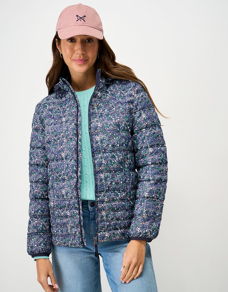 Lightweight Padded Jacket in Navy Floral