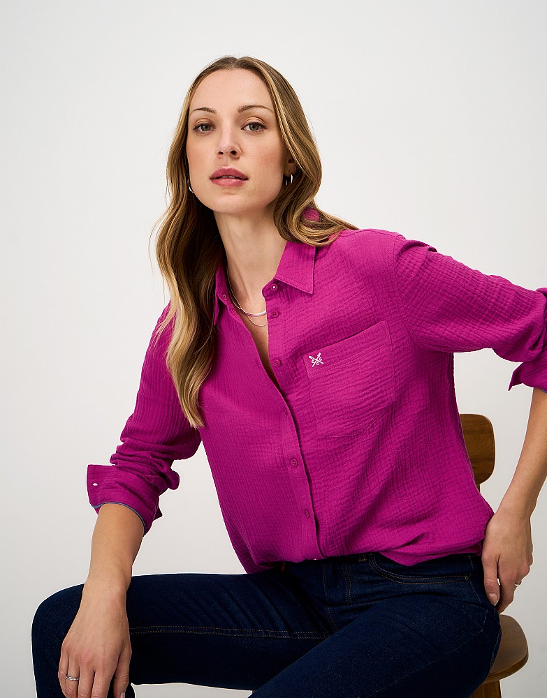 Harlie Shirt in Fuschia Pink