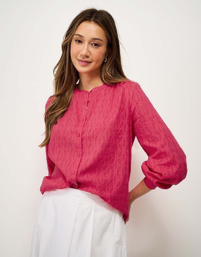 Bernice Cotton Blouse in Pink
