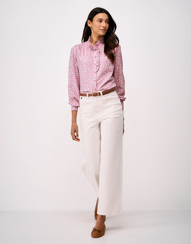Harmony Frill Blouse in Pink Floral Print