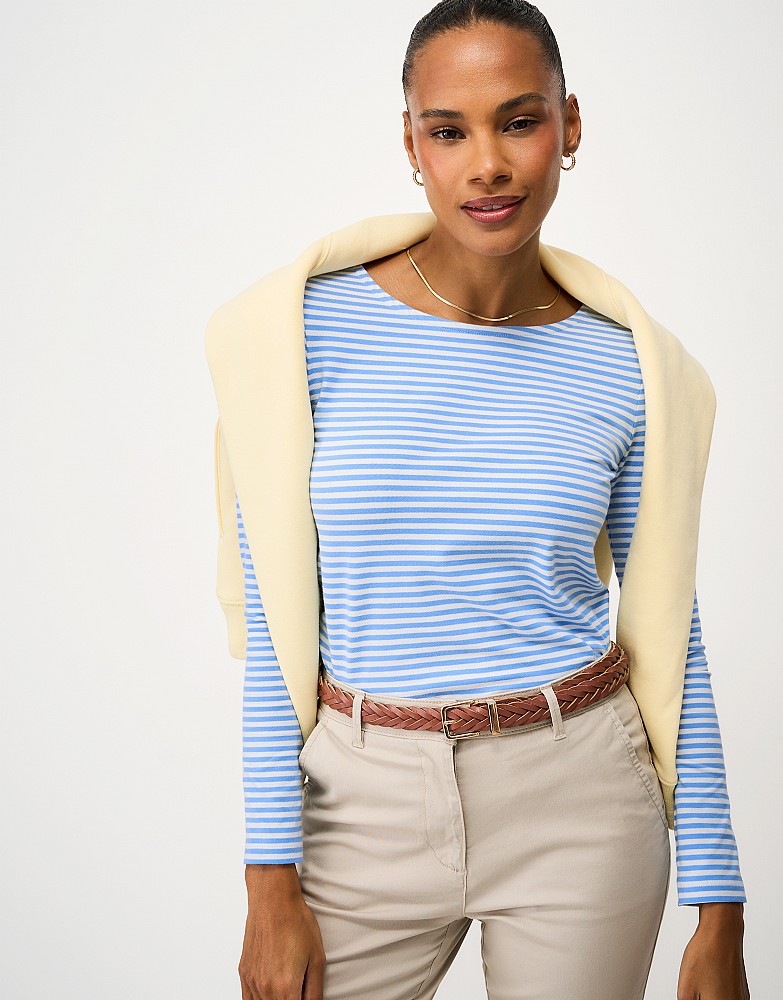 Ballet Back Jersey Top in Blue