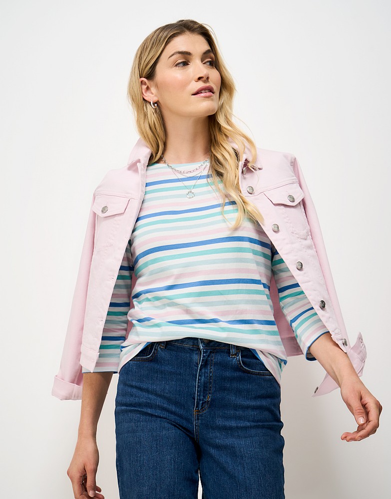 Essential Breton in White and Multi Stripes