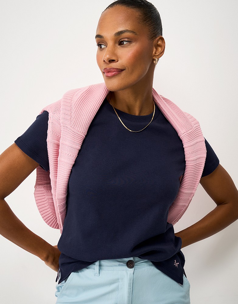 Ultimate Cotton Heavyweight Tee in Navy Blue