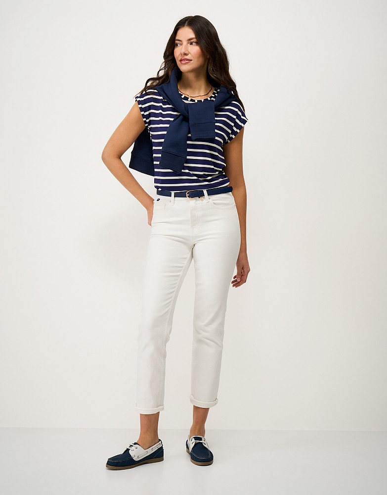 Ruby Top in Navy & White Stripe