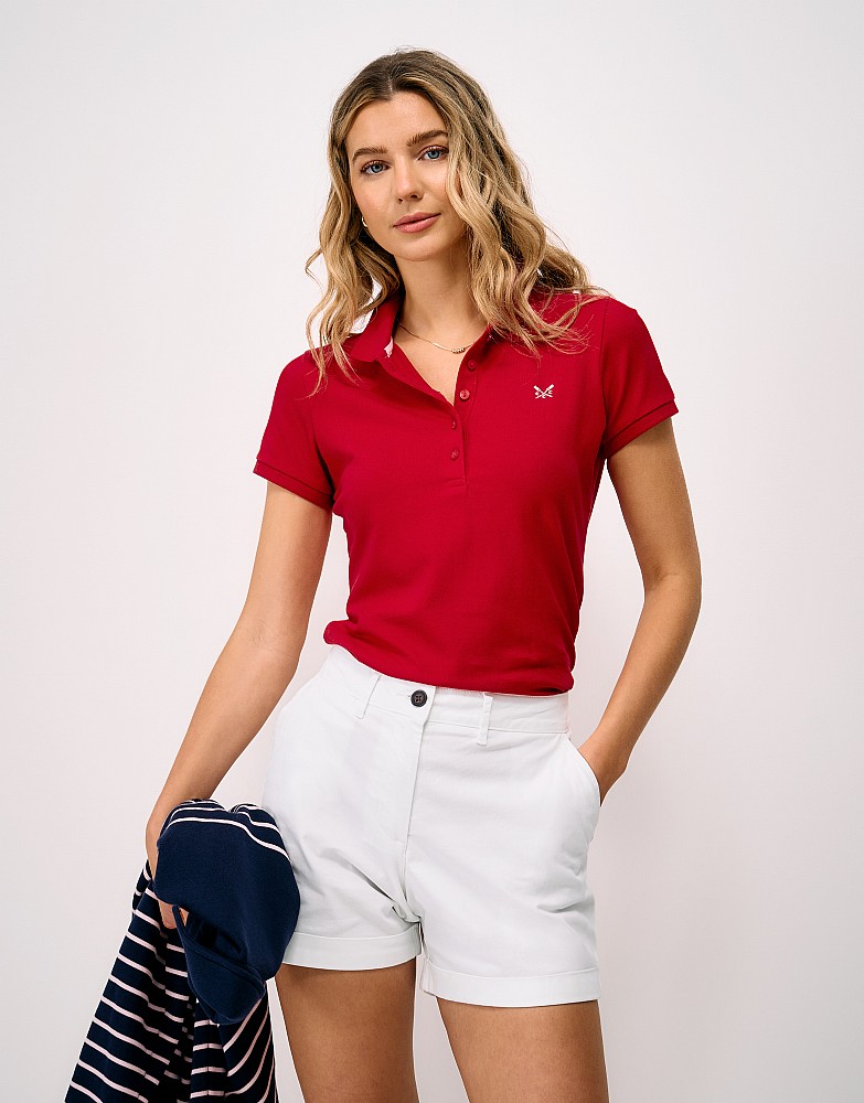 Classic Cotton Polo in Cherry