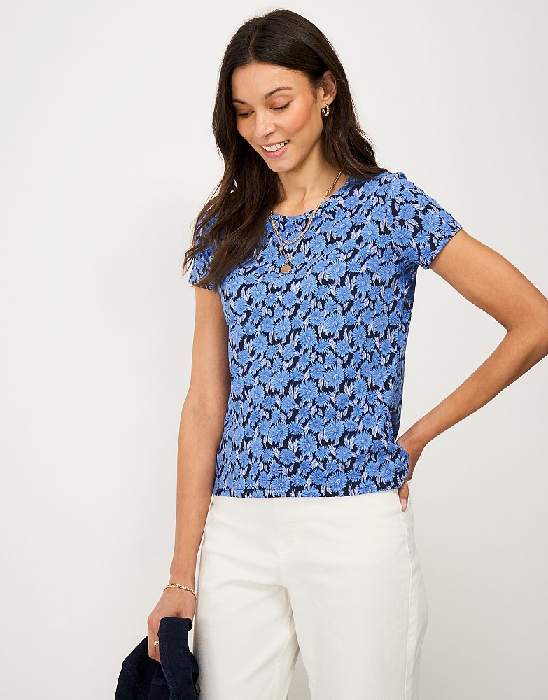 Viscose T-Shirt in Blue