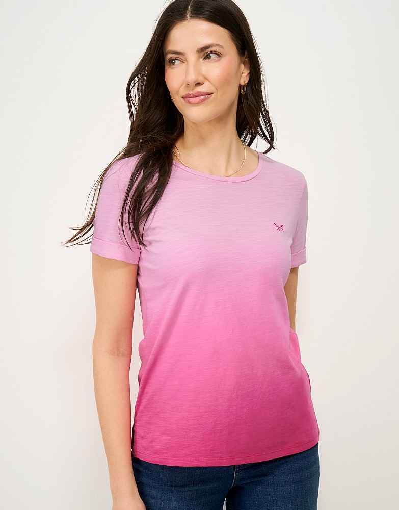 Ombre Cotton T-Shirt in Pink
