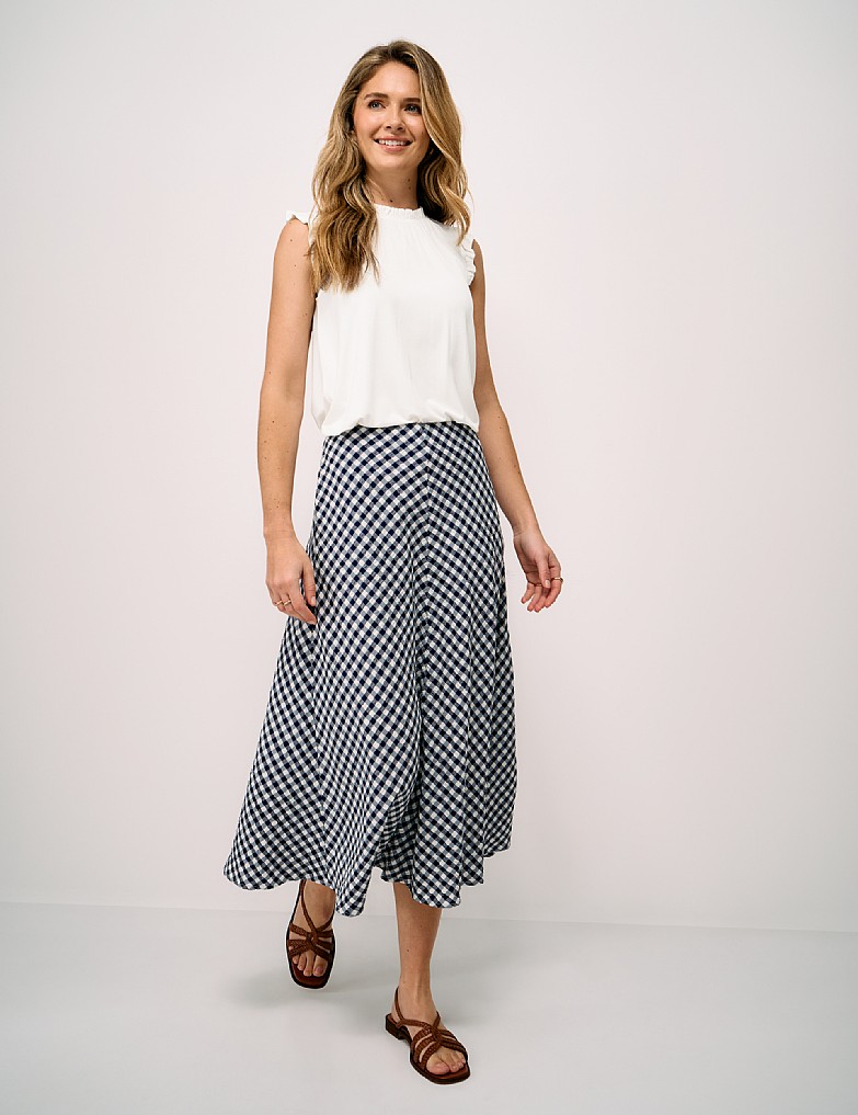 Modal Frill Vest Top in White
