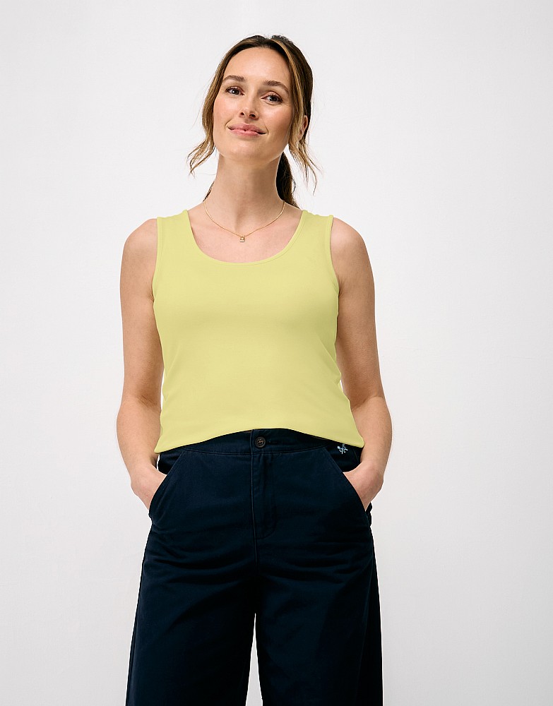 Scooped Modal Vest in Yellow