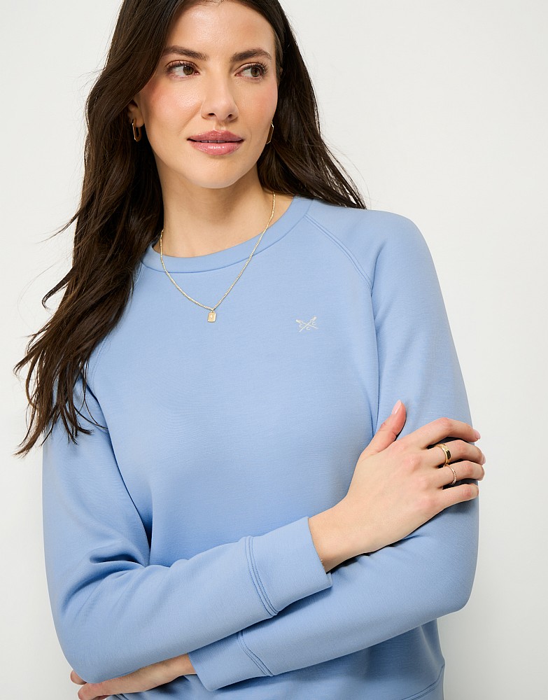 SuperLuxe Dolman Crew Sweat in Light Blue