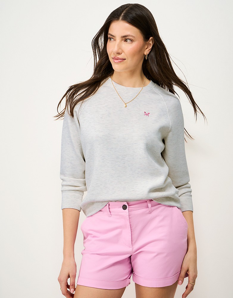 SuperLuxe Dolman Crew Sweat in Oat Marl