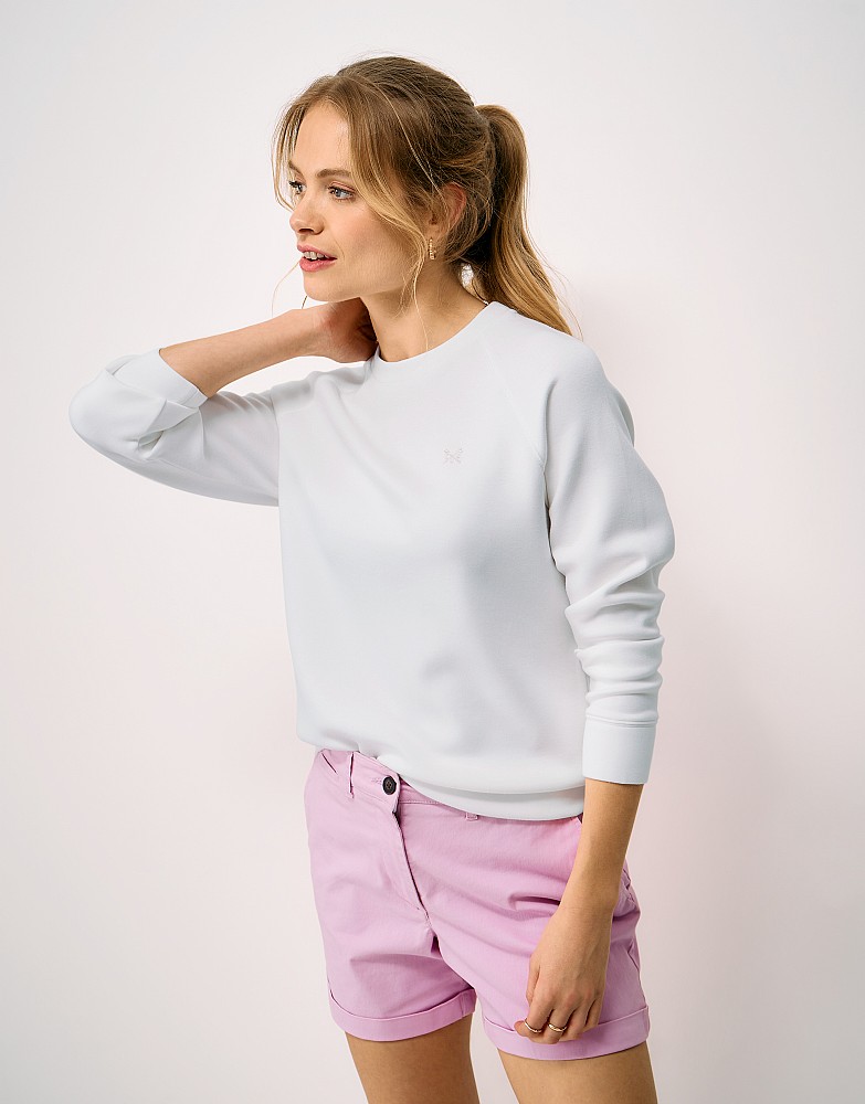 SuperLuxe Dolman Crew Sweat in White