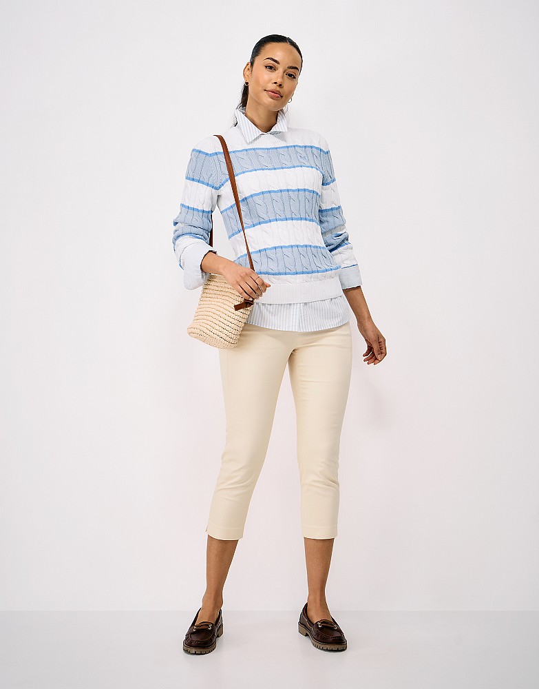 Smart Cropped Chinos in Neutral