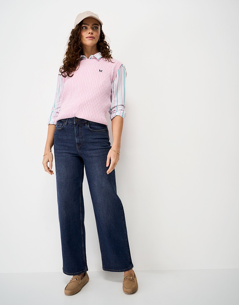 Wide Leg Jean in Midwash Blue