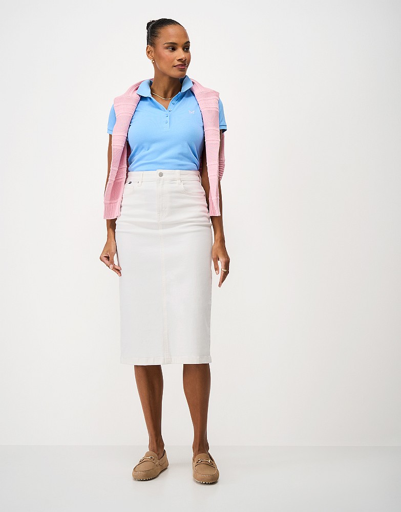 Mia Midi Skirt in White