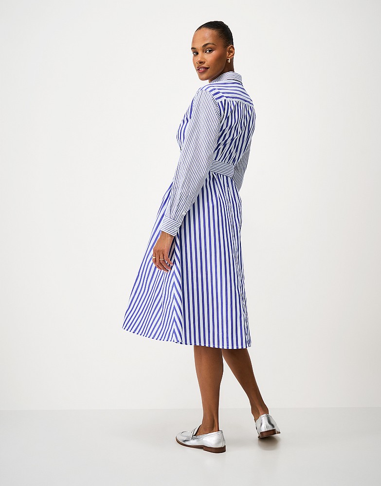 Women's Striped Shirt Dress in Blue White from Crew Clothing Company