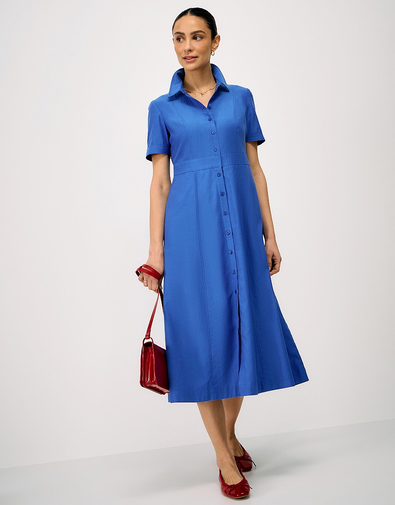 Demi Shirt Dress in Blue