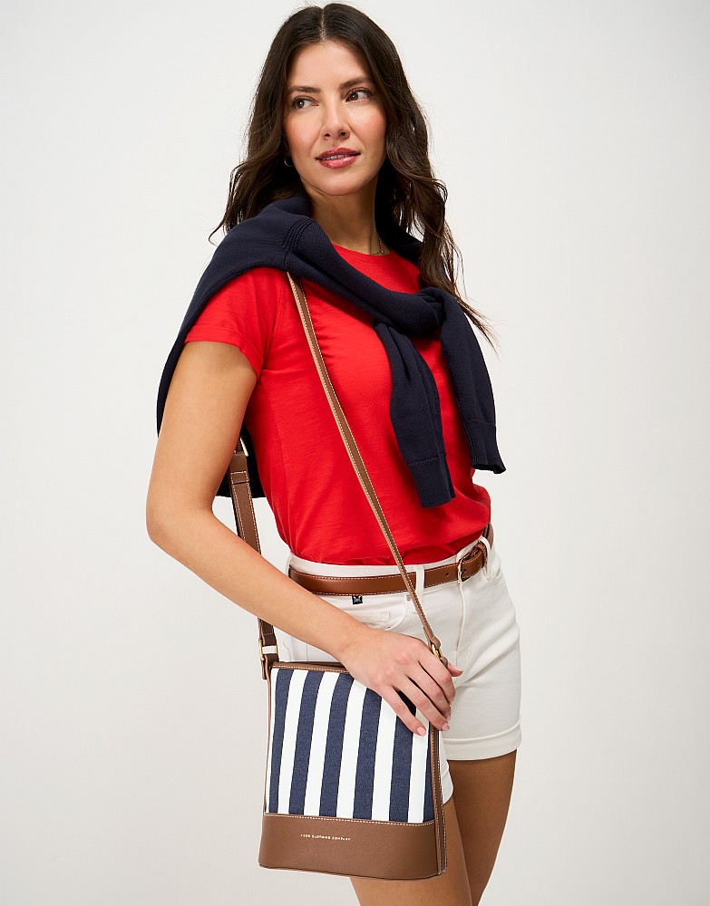 Canvas Bucket Bag in Navy