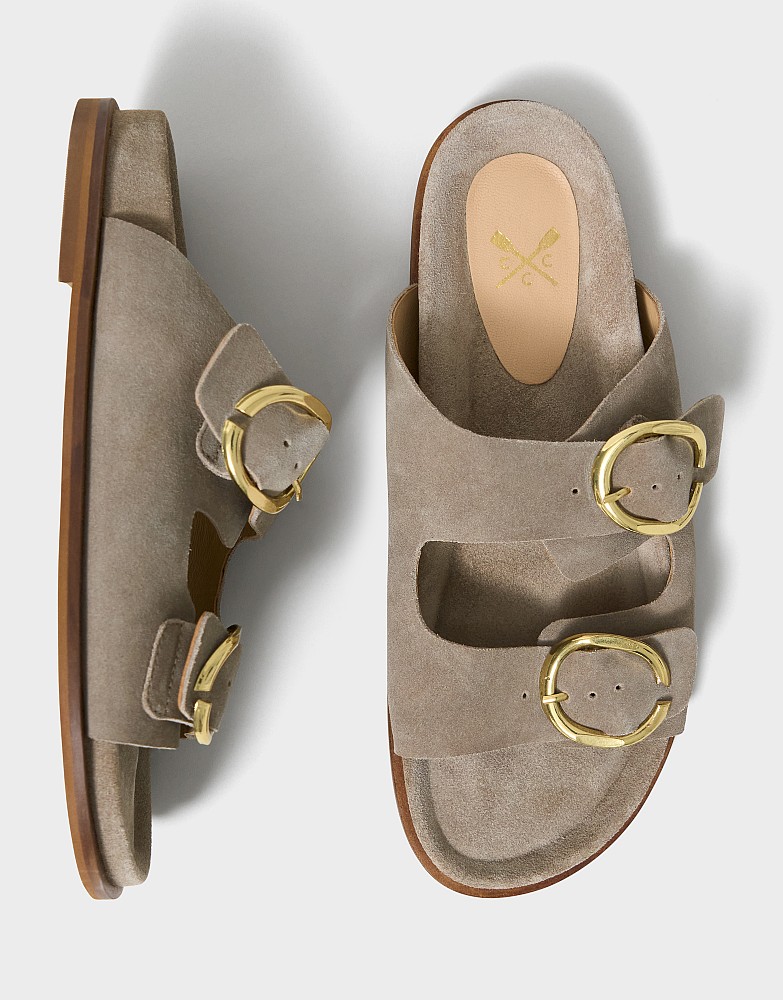 Footbed Sandals in Stone