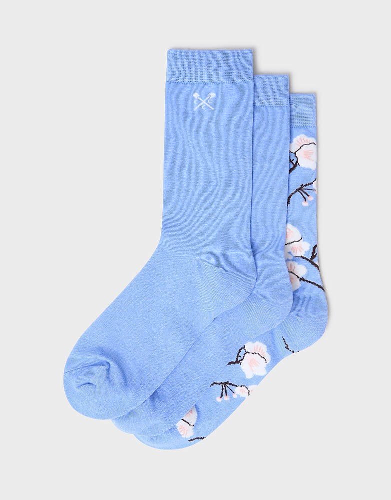 3 Pack Bamboo Socks in Blue