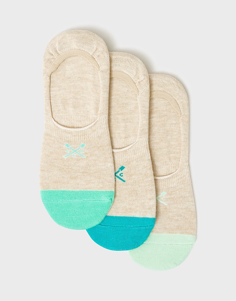 3 Pack Bamboo Secret Socks in Grey & Green