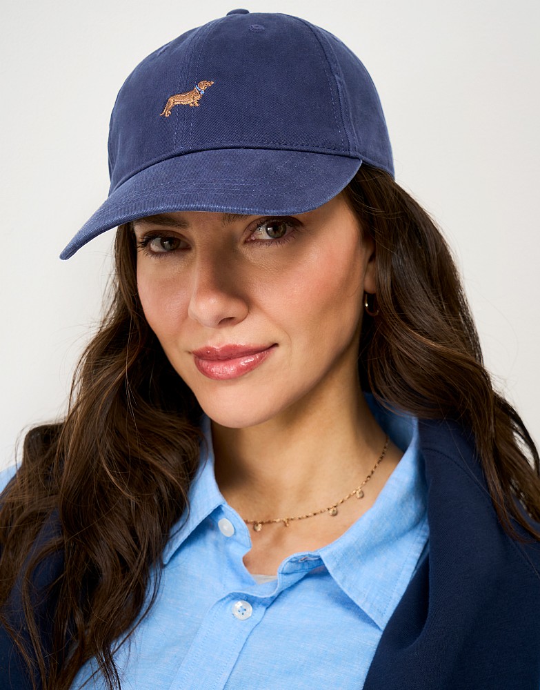 Embroidered Cap in Navy