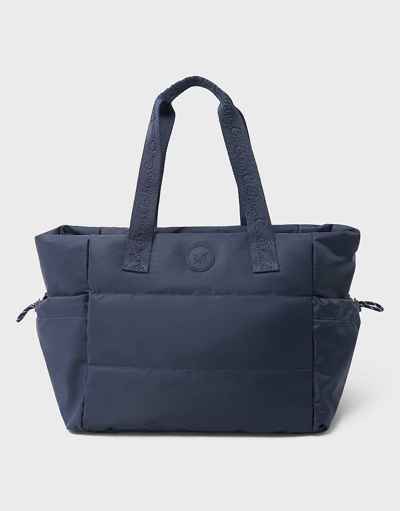 Quilted Nylon Baffle Bag in Navy